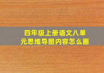 四年级上册语文八单元思维导图内容怎么画