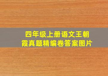 四年级上册语文王朝霞真题精编卷答案图片