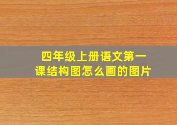 四年级上册语文第一课结构图怎么画的图片