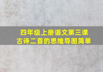 四年级上册语文第三课古诗二首的思维导图简单