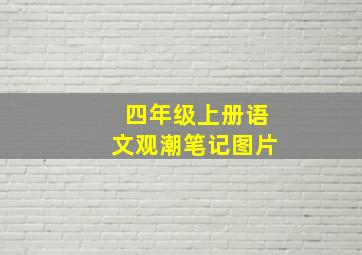 四年级上册语文观潮笔记图片