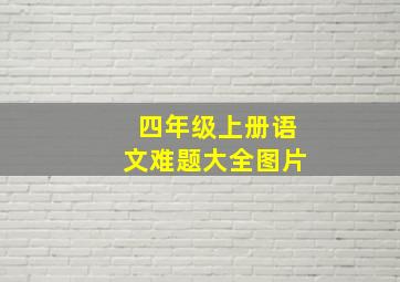 四年级上册语文难题大全图片