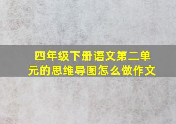 四年级下册语文第二单元的思维导图怎么做作文