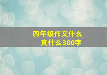 四年级作文什么真什么300字