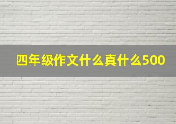 四年级作文什么真什么500