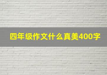 四年级作文什么真美400字