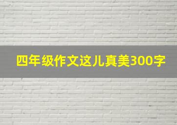 四年级作文这儿真美300字