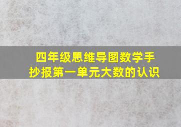 四年级思维导图数学手抄报第一单元大数的认识