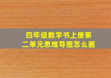 四年级数学书上册第二单元思维导图怎么画