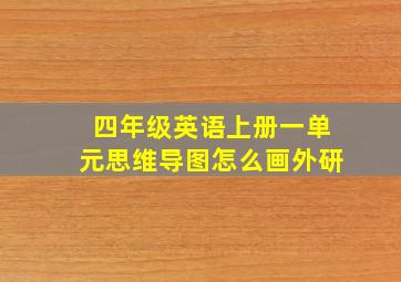 四年级英语上册一单元思维导图怎么画外研