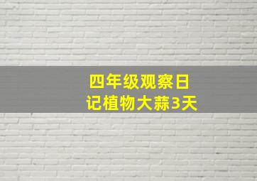 四年级观察日记植物大蒜3天