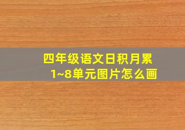 四年级语文日积月累1~8单元图片怎么画