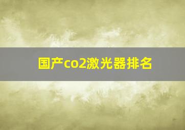 国产co2激光器排名