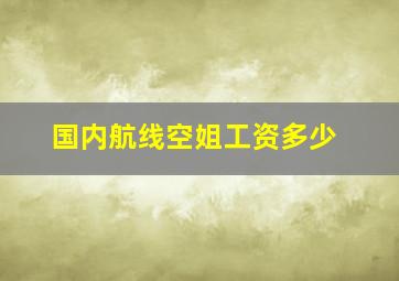 国内航线空姐工资多少