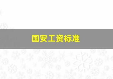 国安工资标准