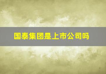 国泰集团是上市公司吗