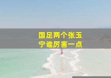 国足两个张玉宁谁厉害一点