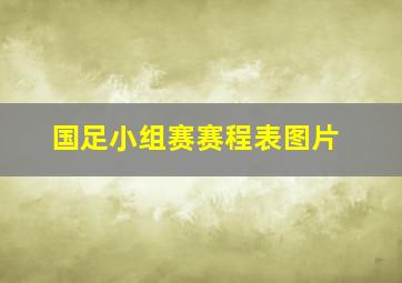 国足小组赛赛程表图片