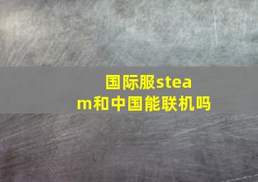 国际服steam和中国能联机吗