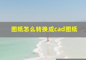 图纸怎么转换成cad图纸