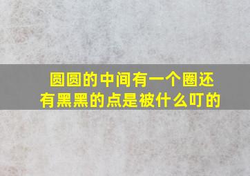 圆圆的中间有一个圈还有黑黑的点是被什么叮的