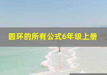 圆环的所有公式6年级上册