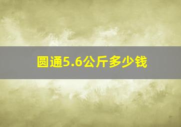 圆通5.6公斤多少钱