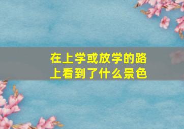 在上学或放学的路上看到了什么景色