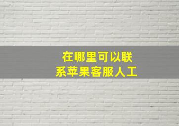 在哪里可以联系苹果客服人工