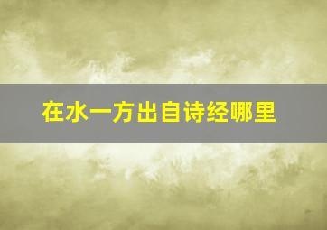 在水一方出自诗经哪里