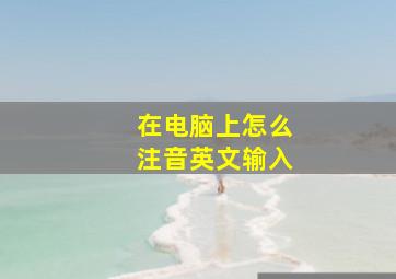 在电脑上怎么注音英文输入