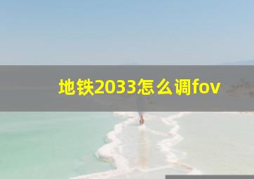 地铁2033怎么调fov