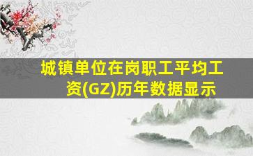 城镇单位在岗职工平均工资(GZ)历年数据显示