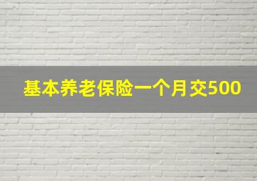 基本养老保险一个月交500