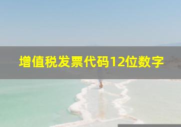 增值税发票代码12位数字