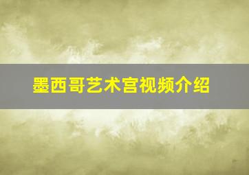 墨西哥艺术宫视频介绍