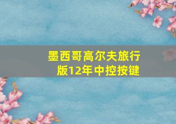 墨西哥高尔夫旅行版12年中控按键