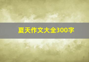 夏天作文大全300字