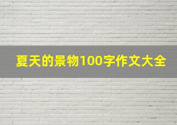 夏天的景物100字作文大全