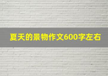 夏天的景物作文600字左右