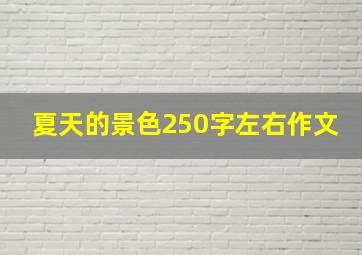 夏天的景色250字左右作文