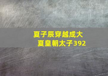 夏子辰穿越成大夏皇朝太子392