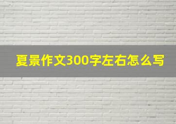 夏景作文300字左右怎么写