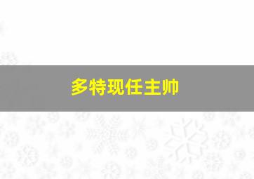 多特现任主帅