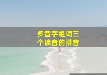 多音字组词三个读音的拼音