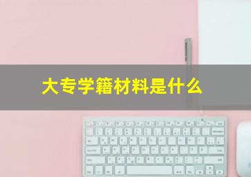 大专学籍材料是什么