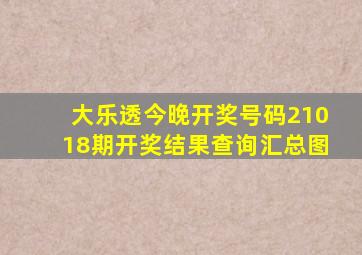 大乐透今晚开奖号码21018期开奖结果查询汇总图