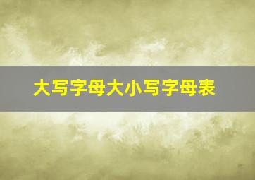 大写字母大小写字母表