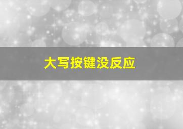 大写按键没反应