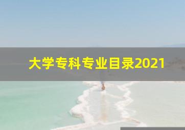 大学专科专业目录2021